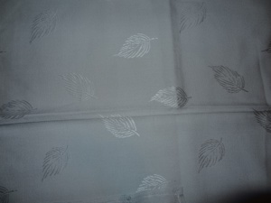 TWF Tischdecke älter schön hellgrau Blattlaubdekor 153x110 kaum benutzt einwandfrei erhalten Tischwä Bild 4