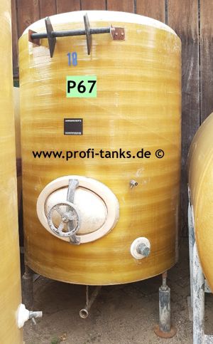 P67 gebrauchter 2100L Polyestertank GFK-Tank Lagerbehälter Wassertank Futtermittel Regenauffangtank Bild 3