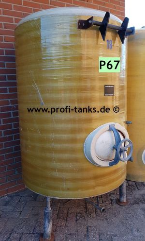 P67 gebrauchter 2100L Polyestertank GFK-Tank Lagerbehälter Wassertank Futtermittel Regenauffangtank Bild 2