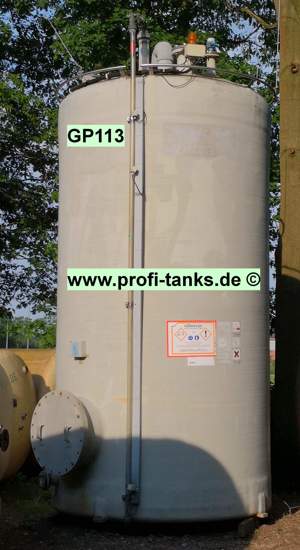 P113 gebrauchter 15800L PVC-GF-Tank Lagertank Flachboden Wassertank Futtermitteltank Rapsoeltank Bild 2
