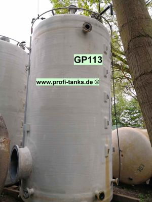 P113 gebrauchter 15800L PVC-GF-Tank Lagertank Flachboden Wassertank Futtermitteltank Rapsoeltank Bild 3