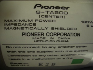 Pioneer SX-SW100 Dolby Surround Komplett- System Heimkinoanlage Bild 9