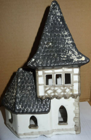 DL Kapelle Dekoration weiß grau Keramik 20x13,5x10kaum benutzt einwandfrei erhalten  Kunsthandwerk Bild 6