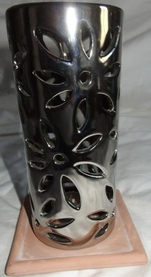 DL Kerzenhalter Teelichthalter Metall auf Tonteller dekorativ 18Hx11x11  7,5 gut erhalten Kerzen Hal Bild 9