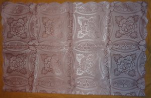 TW Tischdecke Damasttischdecke Polyester rosa 110x140 kaum gebraucht einwandfrei erhalten Tischwäsch Bild 1