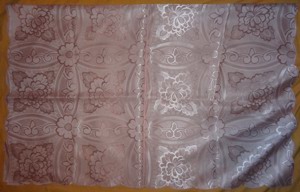 TW Tischdecke Damasttischdecke Polyester rosa 110x140 kaum gebraucht einwandfrei erhalten Tischwäsch Bild 2