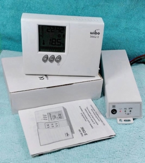 Wibo Funk Thermostat 3662-E Empfänger 3664-EP Elektro Heizung Temperatur Regler NEU OVP Bild 3