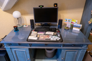 Schreibtisch Fichte blau Bild 2