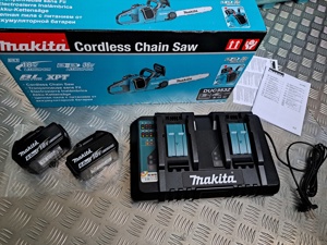 Makita DUC353 Akku Kettensäge 35er + 2 x Akkus 1860B + DC18RD - neu unbenutzt Bild 2