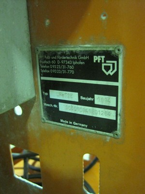 PFT ---Fließestrich -Pumpe  Bild 3