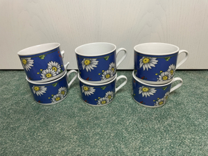 Kaffeeservice für 6 Personen, Gänseblümchen, Blumen, blau Bild 7