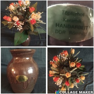Vasen und künstliche Blumensträuße, Vintage Bild 3