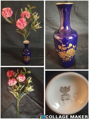 Vasen und künstliche Blumensträuße, Vintage Bild 5