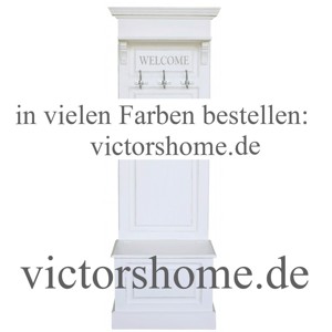 Weisse Garderobe Kleiderhaken Garderobenbank B76xT40xH210cm in Starnberg REDUZIERT  Bild 5