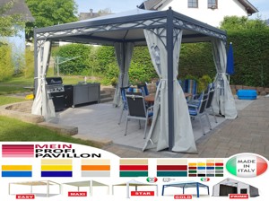 Pavillon Garten Zelt Terrasse 4x4 neu wasserdicht PVC anpassbar Dach Pagodenzelt Restaurant Carport Bild 7