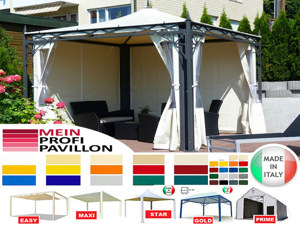 Pavillon Garten Zelt Terrasse 4x4 neu wasserdicht PVC anpassbar Dach Pagodenzelt Restaurant Carport Bild 5