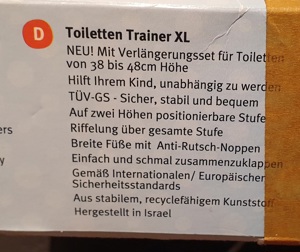 Toilet Trainer XL  Klotreppe   WC Sitz   Toilettentreppe Bild 5