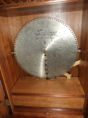 Musikautomat Kalliope um 1900 Spieluhr Münzeinwurf Platten Durchmesser 45 cm Bild 2