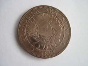 xxxxAntike Münze 2 Centavos 1882 Libertad, Repulica Argentina, Bronze, SEHR SELTEN !! Bild 2