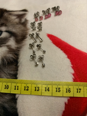 7 paare medizinische ohrstecker 