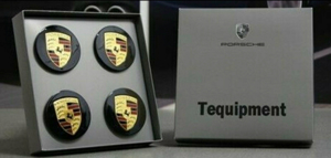 4x NEU Porsche Radnabendeckel Radkappen schwarz glänzend Bild 1