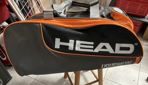 Neue unbenutze Tennistasche von HEAD in schwarz orange