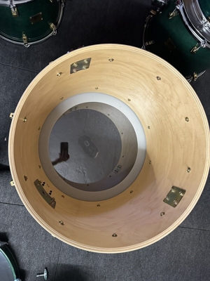 Yamaha Maple Custom Drumset Turquoise 22,12,14,16 + Cases sehr guter Zustand Bild 4