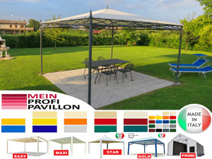 Pavillon Gartenzelt Liberty 4x4 Dekor wasserdicht PVC Pagodenzelt anpassbar Stahl Restaurant Hotel Bild 2