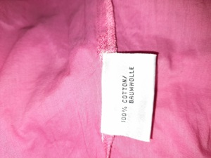 Pinke Bluse mit Stickerei am Ausschnitt mit dreiviertel  Arm, Größe 42. 100% Cotton Baumwolle. Bambo Bild 7