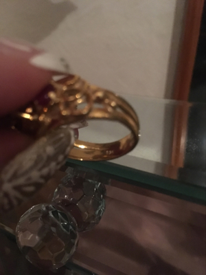 Vergoldeter Ring - silber und mit Gold überzogen Bild 1