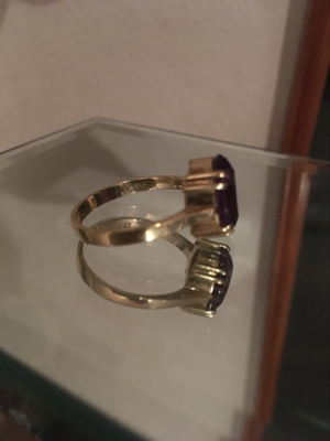 Goldener Ring mit Amethyst - 333-iger Bild 4