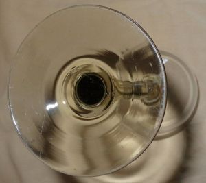 HP Trinkglas Weinglas Römer älteres Glas grüner Stiel ungeeicht 17H 6,2 6,8 gut erhalten alt  Gebrau Bild 5