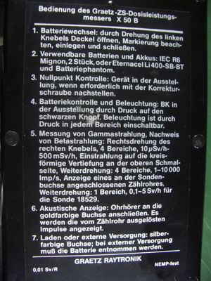 Graetz X50B Strahlenmessgerät mit Zubehör Bild 7