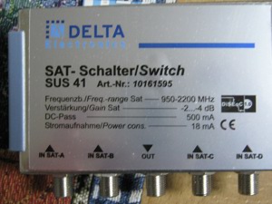 Delta-electronics - sat-schalter   switch sus 41 Bild 1