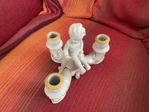 Vintage 3 armiger Porzellan Kerzenleuchter Bild 3