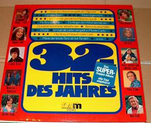 B LP DA 32 HITS DES JAHRES    Serie:  Die Aktuellen 12 Schlager Der Deutschen Hitparade  1974  Jupit