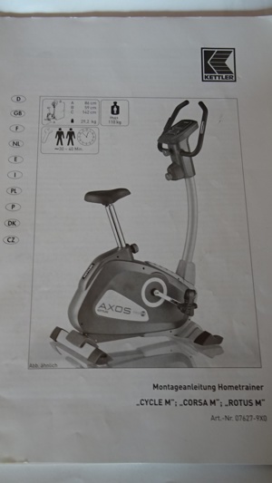 Verkaufe: Neuwertiger Kettler Axos Cycle M Heimtrainer Bild 2