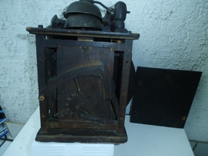 ORIGINAL Böhmische Holzräder Uhr um 1770 Spindelhemmung Viertelstunden Anzeige Bild 8