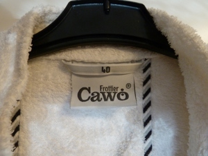 CAWO Bademantel, weiss, wie neu, Gr. 40 (L) Bild 2