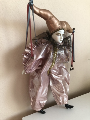 Harlekin Porzellan-Puppe -Sammelfigur- Bild 6
