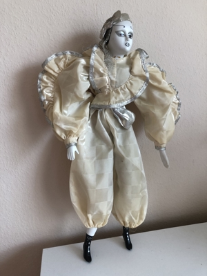 Harlekin Porzellan-Puppe -Sammelfigur- Bild 3