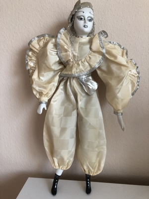 Harlekin Porzellan-Puppe -Sammelfigur- Bild 2