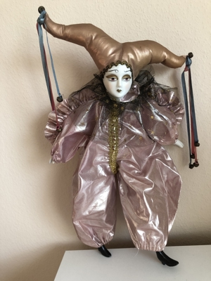Harlekin Porzellan-Puppe -Sammelfigur- Bild 5