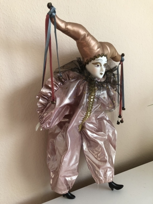 Harlekin Porzellan-Puppe -Sammelfigur- Bild 7