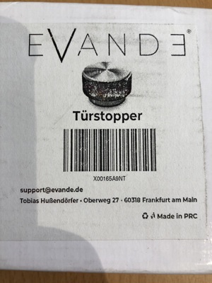 Evande Edelstahl-Türstopper (9,0 x 9,0 x 4,5 cm, 1,2 kg) - NEU! Bild 3