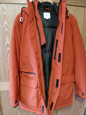 Winterjacke -Parka, rot-orange, H&M, neu, Gr. S, Fehlkauf