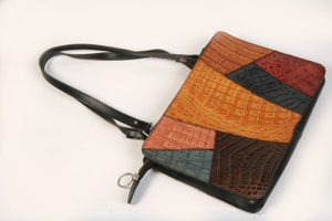 Handtasche Damen bunt Patchwork Studio de Paris Dieter Remmert  true vintage echtes Leder 70er