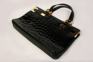 Handtasche Damen schwarz true vintage echtes Leder 60 70er 