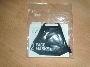 2 Face-Masks ( Schutzmasken) von Puma, schwarz, OVP Bild 1