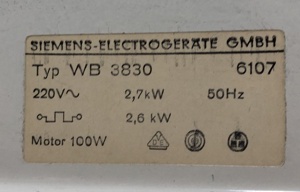 Siemens WB3830 Bügelmaschine 85cm breit Bild 7